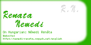 renata nemedi business card