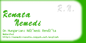 renata nemedi business card